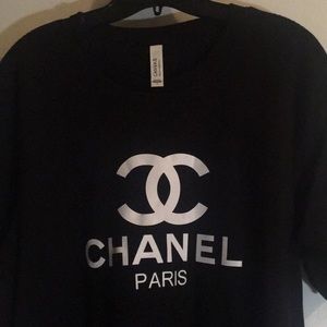 Ladies size Large black T-shirt